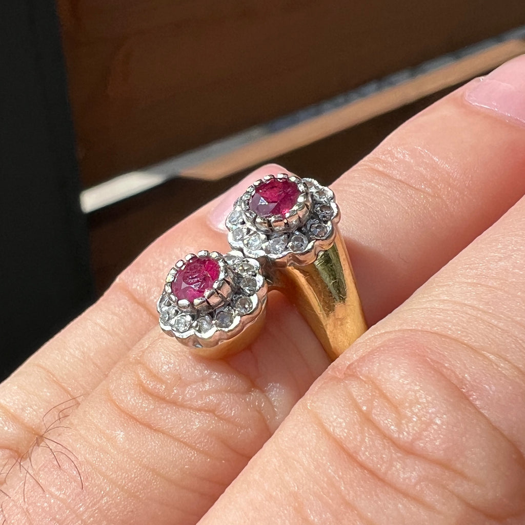 Victorian Era Natural Ruby & Diamond Ring